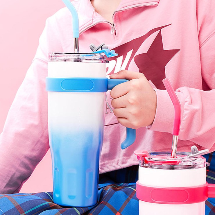 Fashionable leak-proof stainless steel ice bottle