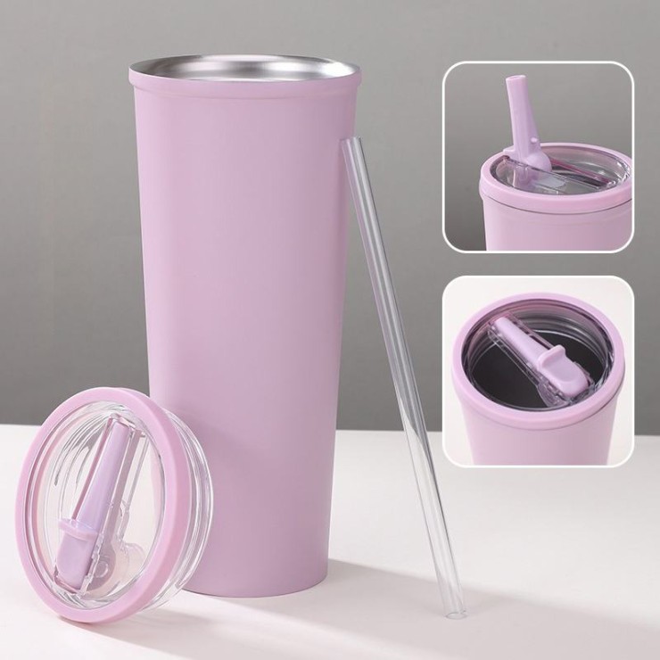 New simple foldable straw ice bottle