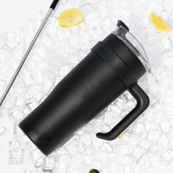 Simple insulated stainless steel ice bottle