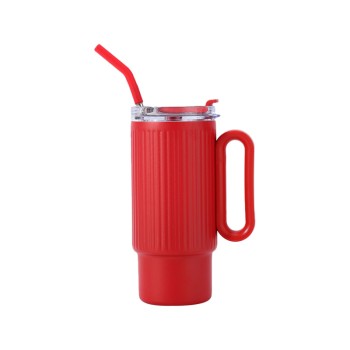 Striped large capacity stainless steel ice bottle