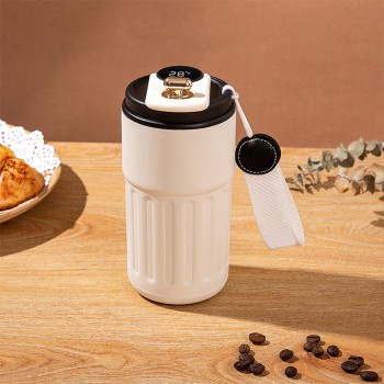 Smart temperature display stainless steel coffee cup
