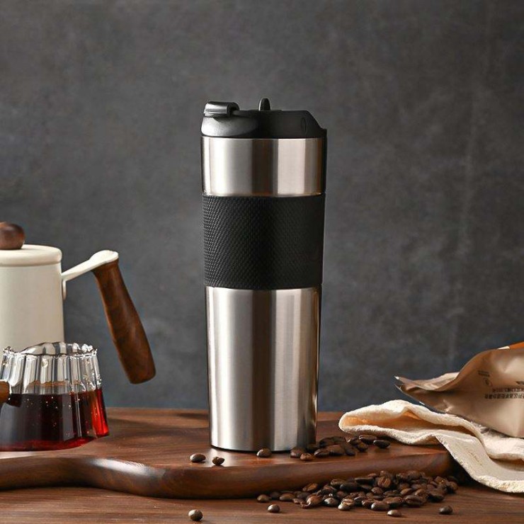 Stainless steel hot and cold brew coffee cup