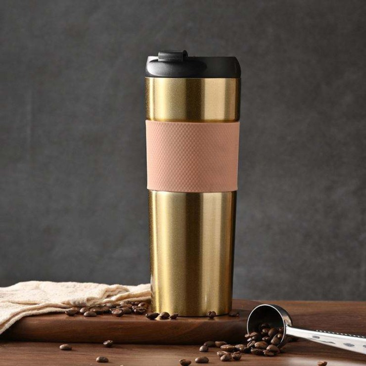 Stainless steel hot and cold brew coffee cup