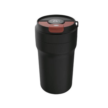 Smart temperature display ceramic liner coffee cup