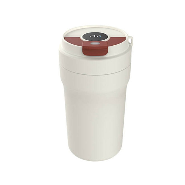 Smart temperature display ceramic liner coffee cup