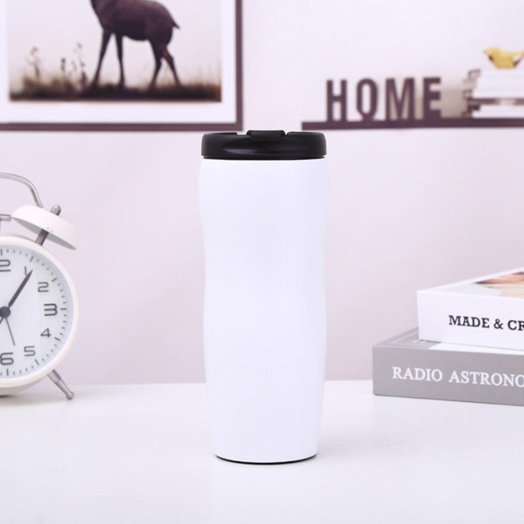 Stainless steel slim waist coffee cup