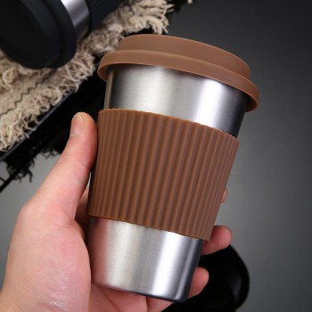 Anti-scalding stainless steel insulated coffee cup