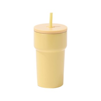 Portable stainless steel insulated coffee cup