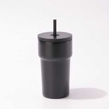 Portable stainless steel insulated coffee cup