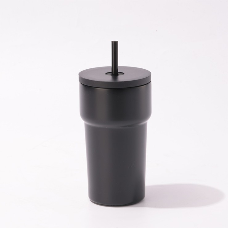 Portable stainless steel insulated coffee cup