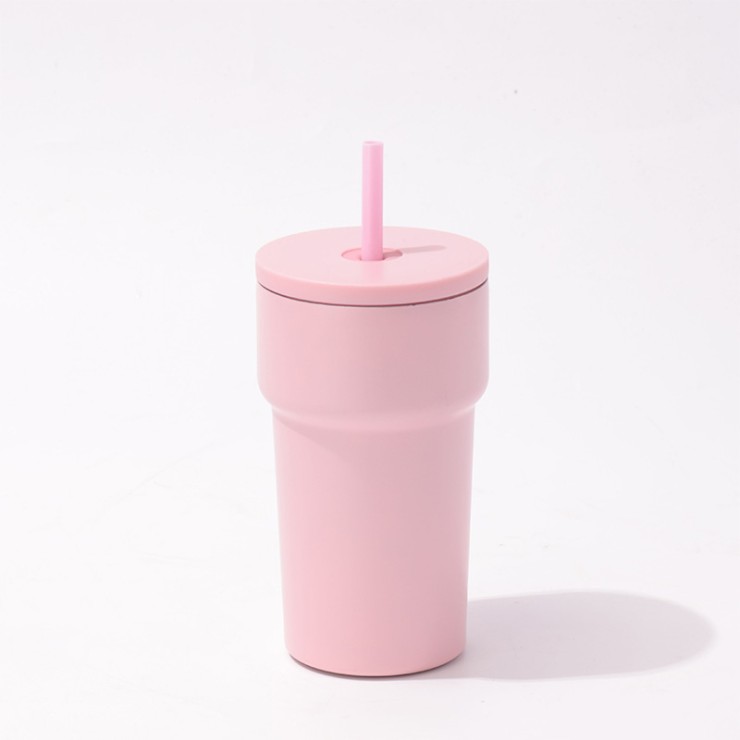 Portable stainless steel insulated coffee cup