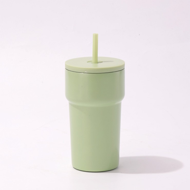 Portable stainless steel insulated coffee cup