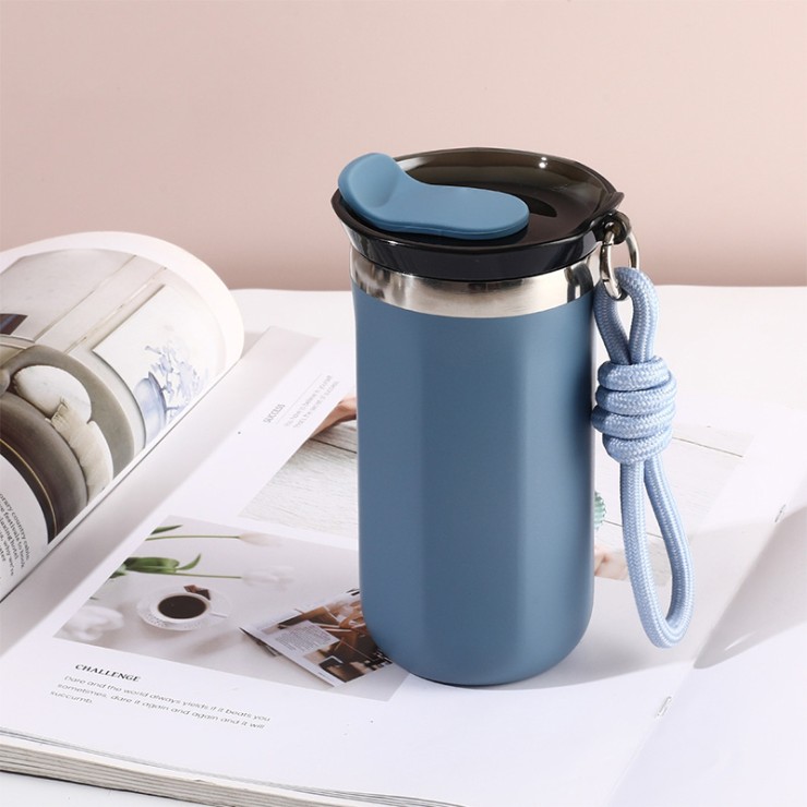 Simple portable stainless steel coffee cup