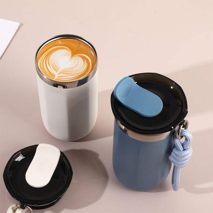 Simple portable stainless steel coffee cup