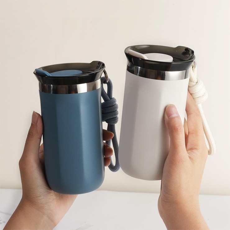 Simple portable stainless steel coffee cup