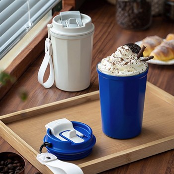 High-performance double-drink lid coffee cup