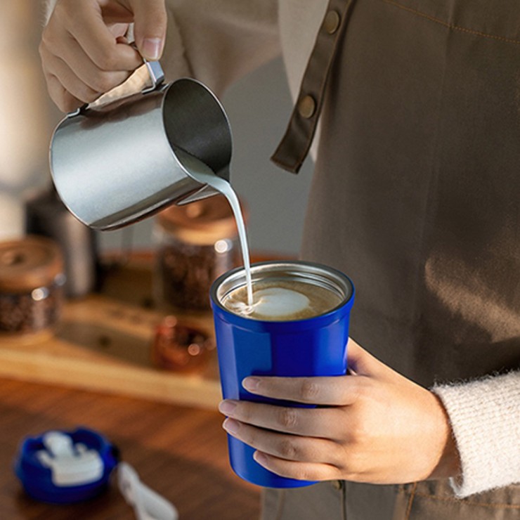 High-performance double-drink lid coffee cup