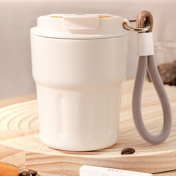 Stylish insulated stainless steel coffee cup