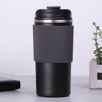 Portable stainless steel vacuum insulated coffee cup