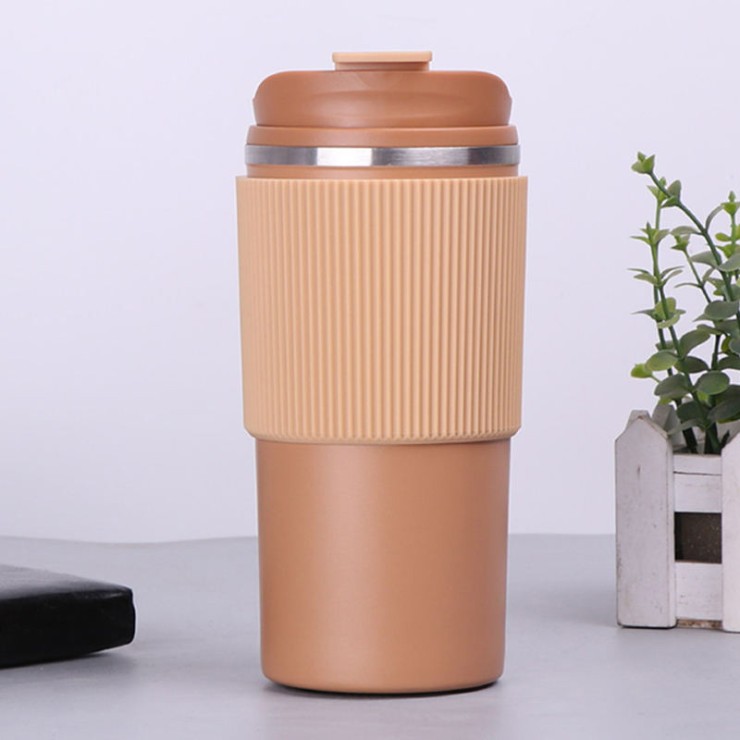 Portable stainless steel vacuum insulated coffee cup