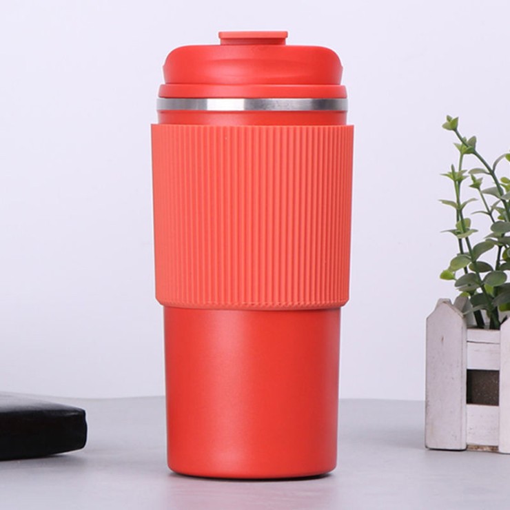 Portable stainless steel vacuum insulated coffee cup