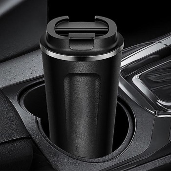 Double-walled stainless steel insulated coffee cup