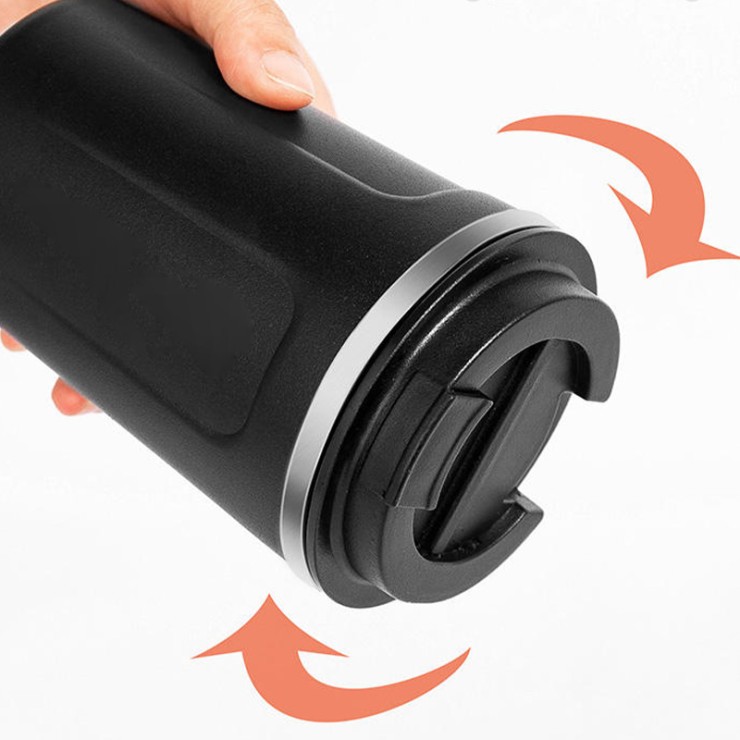 Double-walled stainless steel insulated coffee cup