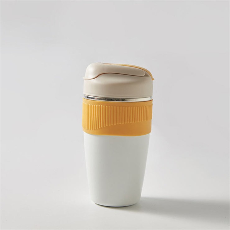 Stylish vacuum insulated coffee cup
