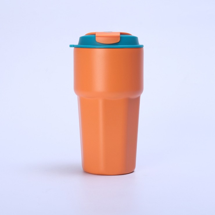 Vacuum insulated portable coffee cup