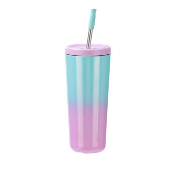 Creative rainbow paint stainless steel coffee cup