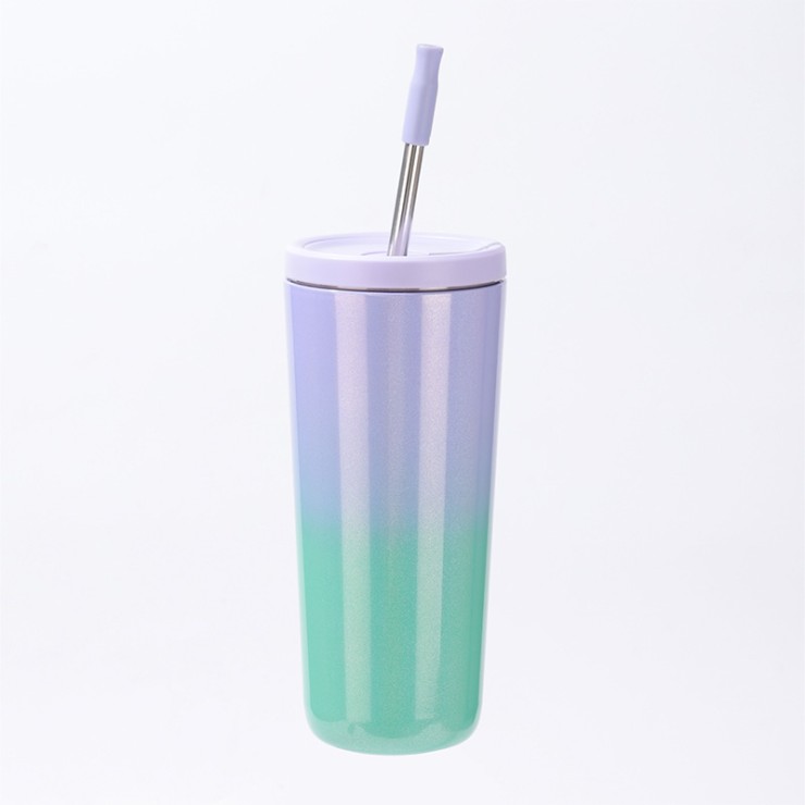 Creative rainbow paint stainless steel coffee cup