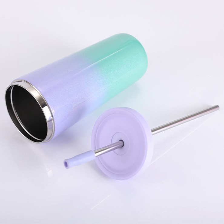 Creative rainbow paint stainless steel coffee cup