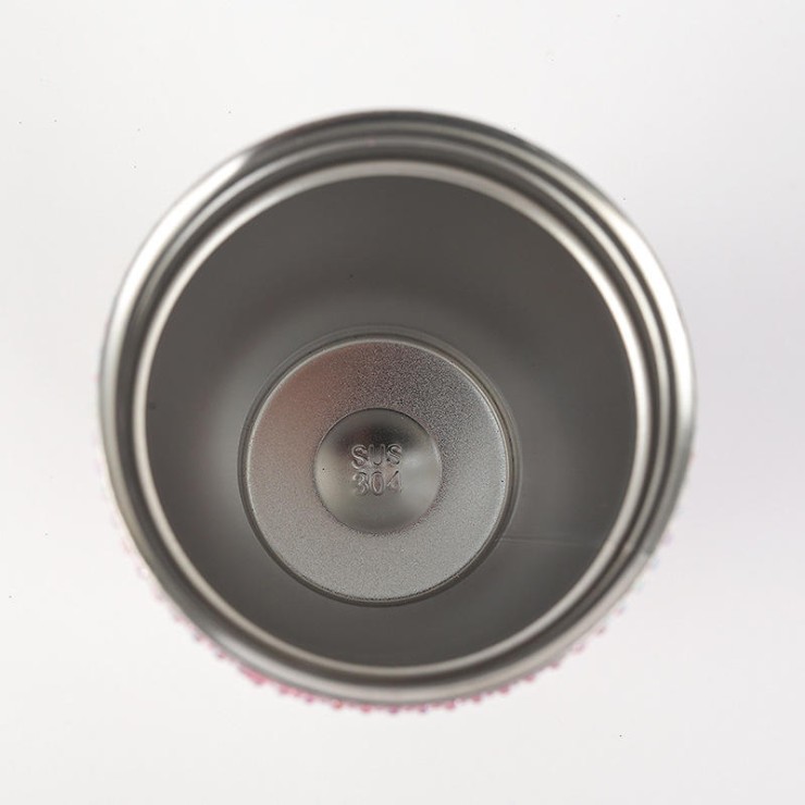 Sparkling rhinestone double wall stainless steel coffee cup
