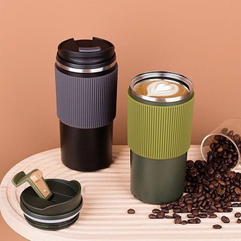 Non-slip double-layer stainless steel insulated coffee cup