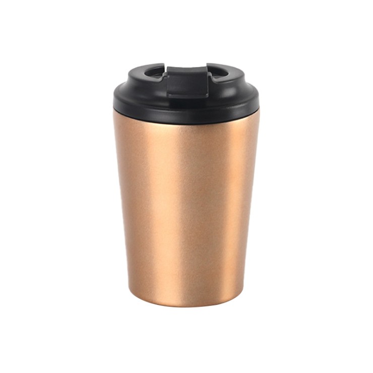 Double-walled stainless steel vacuum coffee cup