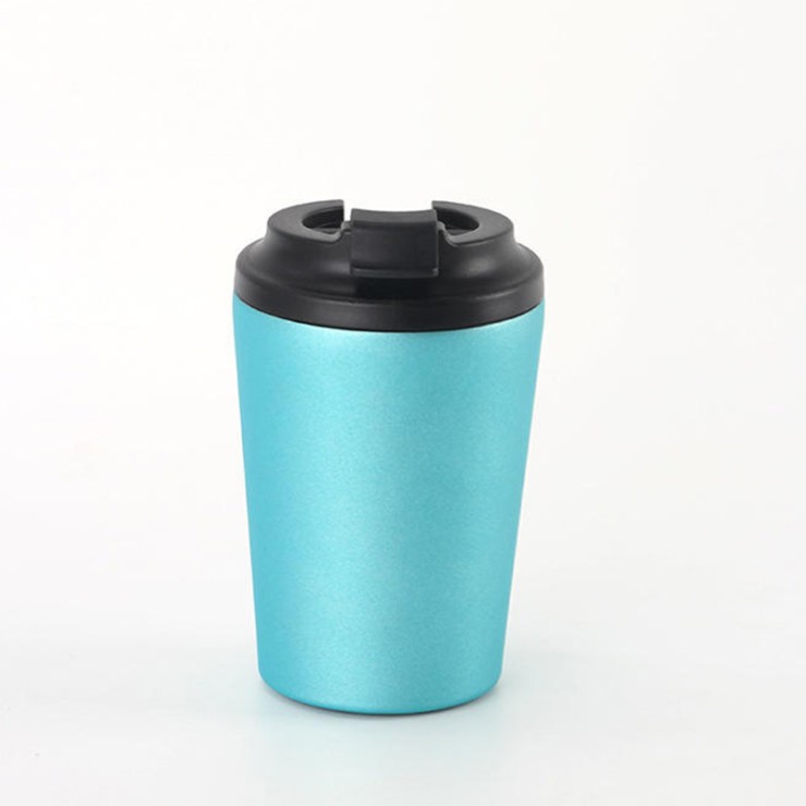 Double-walled stainless steel vacuum coffee cup