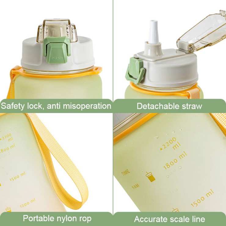 Portable large-capacity plastic drinking water cup