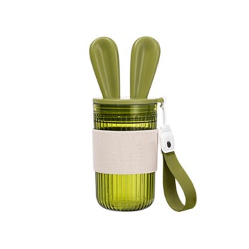 Creative rabbit ear plastic drinking water cup