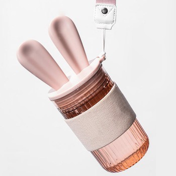 Creative rabbit ear plastic drinking water cup