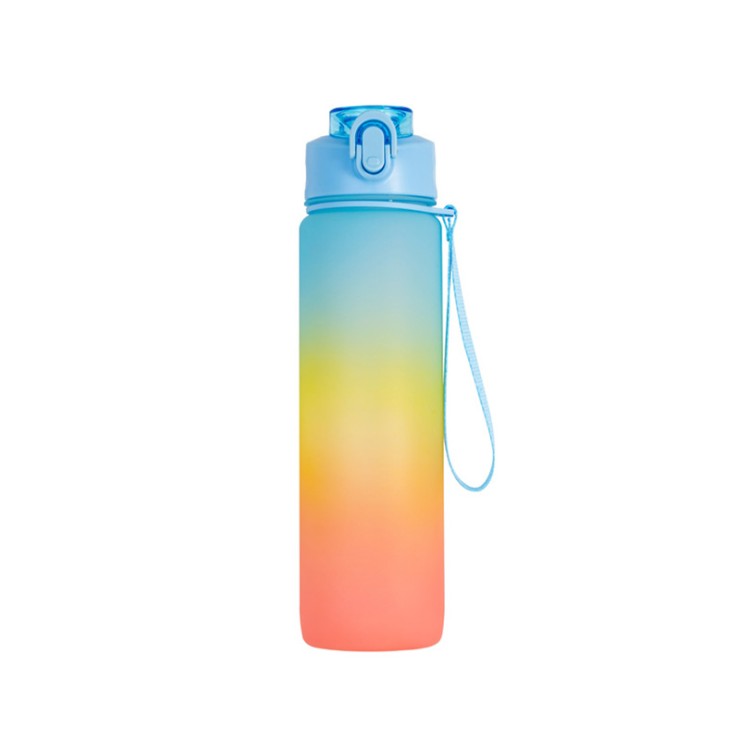 Gradient color large capacity sports drinking water cup