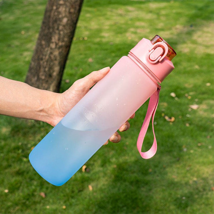 Gradient color large capacity sports drinking water cup