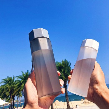 Polygonal frosted sports drinking water cup
