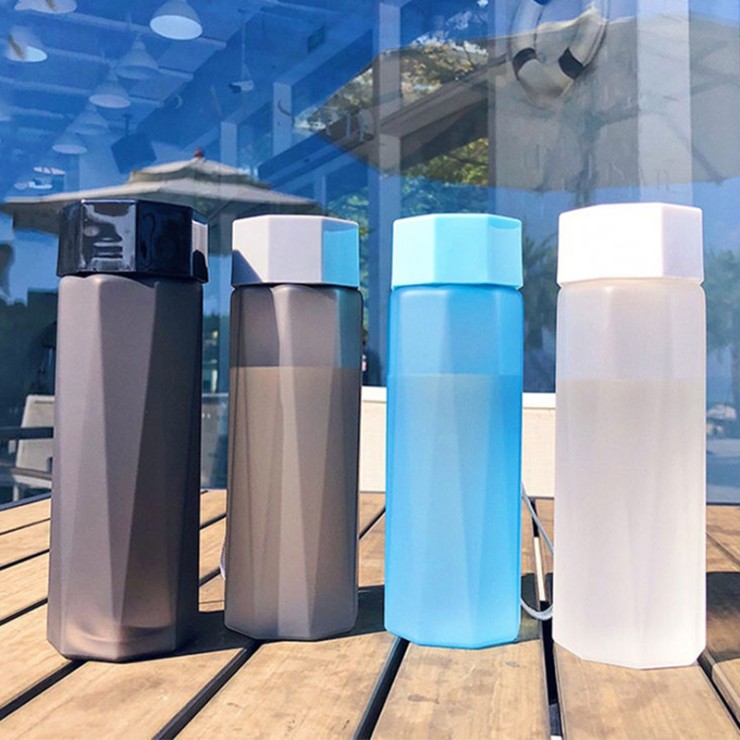 Polygonal frosted sports drinking water cup