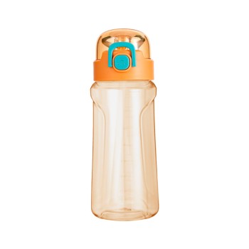 Flip-top transparent plastic drinking water cup