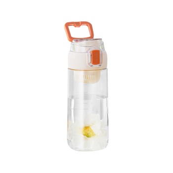 Transparent sports portable plastic drinking water cup