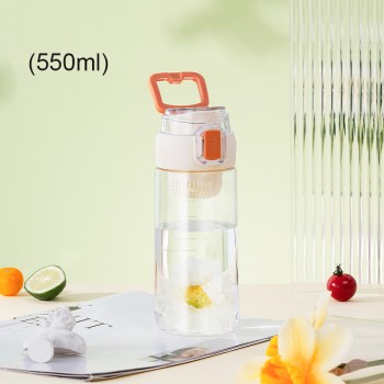 Transparent sports portable plastic drinking water cup