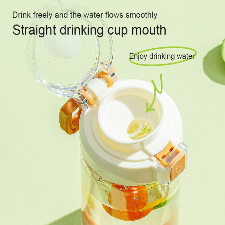 Transparent sports portable plastic drinking water cup