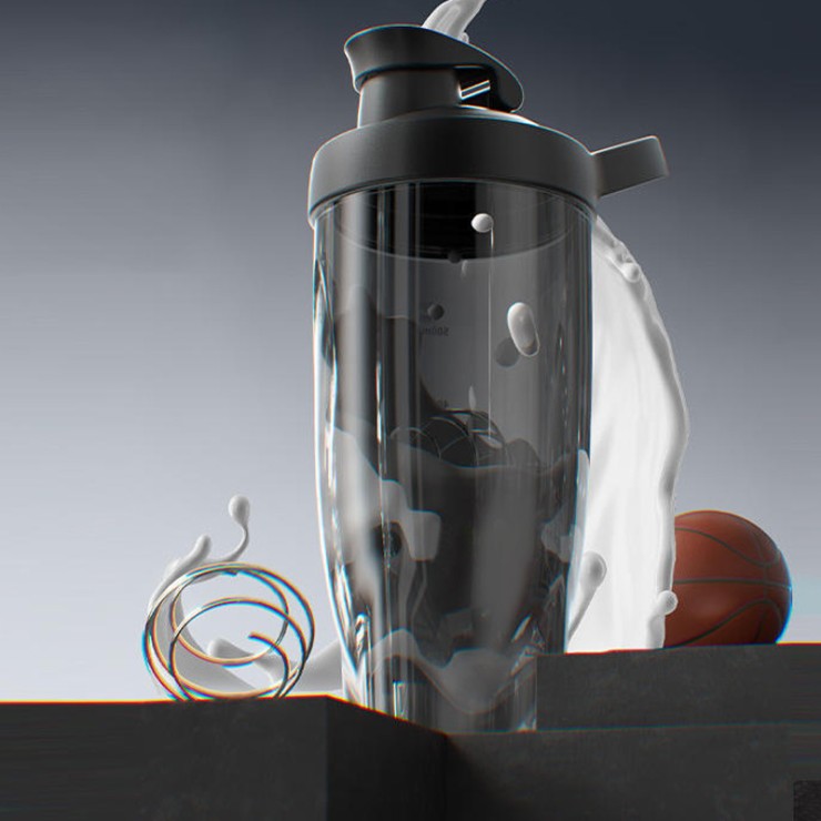 Portable simple transparent shake sports cup