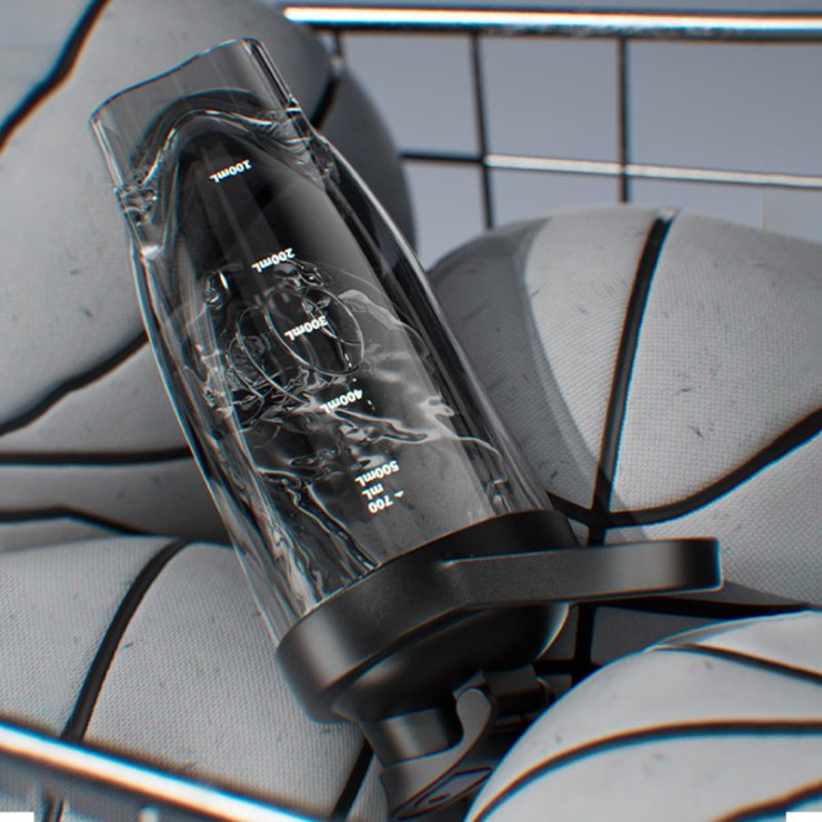 Portable simple transparent shake sports cup