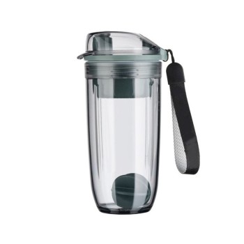 Transparent fitness plastic shake sports cup